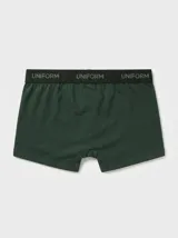Boxer de algodón blanco con elástico personalizado con la marca Uniform.