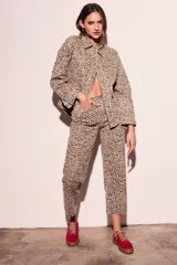 Sobrecamisa de algodón con estampado animal print.