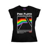 Remera entallada de algodón color negro, con estampa frontal gráfica inspirada en el álbum The Dark Side of the Moon de Pink Floyd.