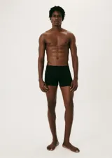 Pack de dos calzoncillos tipo bóxer Hering, uno negro y otro blanco, confeccionados en tejido suave con cintura elástica con el logo de la marca grabado.