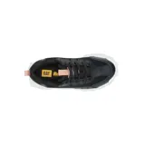Zapatillas Caterpillar Intruder Lite para mujer, color negro con detalles en rosa y suela chunky blanca.