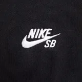 Campera tipo hoodie Nike SB de color negro, con cierre frontal completo, capucha con cordones ajustables, bolsillos tipo canguro y logo bordado en el pecho.