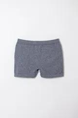 Boxer corto de microfibra y algodón en color gris melange, con diseño ajustado y elástico en la cintura para mayor comodidad.