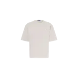 Remera de manga corta Polo Ralph Lauren de color gris, con cuello redondo y el logo bordado en el pecho.