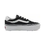 Zapatillas Vans Brooklyn LS Platform de lona negra con detalles en blanco, suela de plataforma blanca y logo lateral característico.