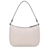 Cartera Guess modelo Granby de silueta estructurada, color rosa con estampado monograma de la marca. Cuenta con cierre superior, herrajes plateados, correa ajustable para llevar al hombro o cruzada y bolsillo frontal.