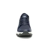 Championes Caterpillar Urban Tracks Sport, color azul marino con entresuela blanca y suela gris. Confeccionados en una combinación de cuero y malla, con cordones y suela de alta tracción.