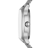 Reloj Skagen modelo Mellen de acero plateado con esfera plateada de 28mm y malla metálica plateada. Resistente al agua hasta 30m.