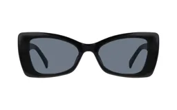 Lentes de sol negros con forma de ojo de gato.