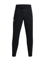 Pantalón de jogging Under Armour de corte estándar, confeccionado en tejido polar de mezcla de algodón con interior cepillado. Presenta cintura elástica con cordón ajustable, bolsillos laterales abiertos, bolsillo trasero con cierre y puños elásticos en los tobillos. Incluye el logo de la marca bordado en la pierna.