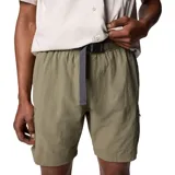 Short cargo de Columbia, color verde oliva, con cintura elástica y cinturón integrado. Cuenta con bolsillos laterales para las manos y bolsillos cargo con cierre de seguridad.