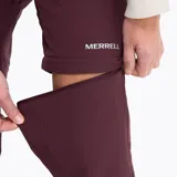 Pantalón de trekking color bordó, con diseño convertible a short mediante cierres en los muslos. Cuenta con múltiples bolsillos, cintura ajustable y tecnología repelente al agua.