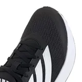 Championes Adidas Runfalcon 6, color negro con las tres tiras blancas características y suela amortiguada Cloudfoam.