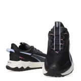 Championes Puma Extend Lite de mujer, color negro con detalles en rosa y celeste.