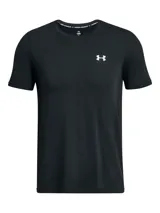 Remera deportiva Under Armour de manga corta, confeccionada en tejido técnico sin costuras con zonas de ventilación estratégicas. Presenta un diseño ajustado con logo de la marca estampado en el pecho.