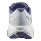 Championes de running Salomon Aero Blaze 4, color blanco con detalles en lila y verde menta. Incorporan parte superior de malla técnica transpirable, entresuela acolchada optiFOAM² y suela de gran tracción.