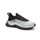 Sneaker Caterpillar Voltage de diseño futurista, color gris y negro con detalles plateados en la entresuela, confeccionada en cuero y malla.