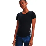 Remera Under Armour de mujer, color negro, ideal para running.