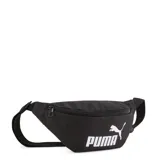 Riñonera Puma color negro con logo de la marca estampado en blanco en el frente. Cuenta con cierre principal y correa ajustable.