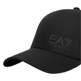 Gorra Armani Exchange modelo Train Core color negro, con visera curva y logo EA7 Emporio Armani estampado en relieve en el frente.