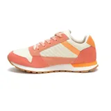 Championes Cat modelo Ventura, con diseño de paneles en tonos coral, naranja y crema. Presenta una combinación de texturas en gamuza y tela, con suela de goma dentada y logo de la marca en el lateral.