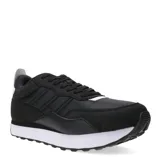 Championes urbanos Topper modelo Temple, color negro con suela blanca. Presentan un diseño de corte bajo con cordones, combinando paneles de material sintético y textil para mayor durabilidad y estilo.