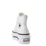 Championes de lona blancos de caña alta, con plataforma doble y cordones. Presentan puntera de goma y entresuela de EVA para amortiguación. Modelo unisex.