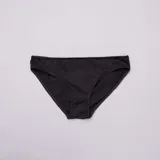 Pack de cinco braguitas negras de algodón con ribete de encaje.