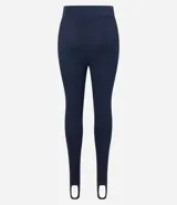 Pantalón legging negro de punto con tiro alto.