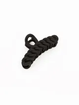 Pinza para el pelo de diseño tipo cadena eslabonada, en color negro mate.