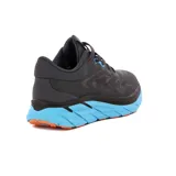 Championes de running Diadora Proton, color gris oscuro con detalles en turquesa y naranja.
