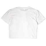 Remera corta blanca con estampado de esqueleto en negro y rojo, corte slim fit.