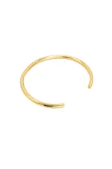 Pulsera rígida dorada de acero quirúrgico con recubrimiento PVD.