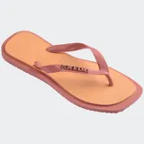 Ojotas Havaianas Top Square Fusion, color marrón claro con tiras texturizadas y logo de la marca en relieve. La suela tiene un diseño cuadrado en la punta.
