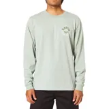 Remera manga larga color verde agua con logo estampado en el pecho.