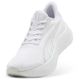 Championes de running Puma MaxStride Lite, color blanco con detalles plateados y suela de plataforma con tecnología Pumalite.