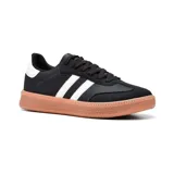 Championes urbanos American Sport Resh 2.0 Platform, color negro con detalles en blanco y suela marrón.
