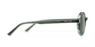 Lentes de sol redondos con armazón verde oliva y lentes polarizados verdes. Cuentan con protección UV400 y lentes antirayaduras con film super hidrofóbico. Fabricados en policarbonato francés.