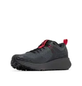 Calzado de senderismo impermeable Columbia modelo Konos Trs Outdry para hombre, en color gris oscuro con detalles en rojo. Cuenta con empeine de malla técnica y suela con tecnología Omni-Max.