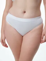 Bombacha tipo bikini de microfibra seamless, con diseño de corte clásico y cintura ancha. Confeccionada en tejido elástico que se adapta al cuerpo sin marcar.