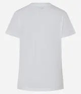 Remera básica de algodón peruano color rosado, con cuello redondo y mangas cortas de corte clásico.