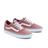 Championes Vans Ward de lona color rosa con la clásica sidestripe blanca de la marca.