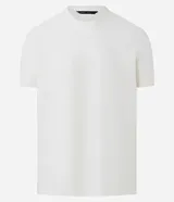 Remera de manga corta con cuello redondo, confeccionada en tejido texturizado de algodón y poliéster.