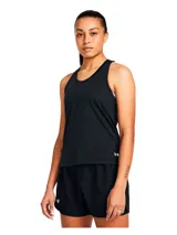 Musculosa deportiva Under Armour de corte clásico con espalda deportiva, confeccionada en tejido ligero y transpirable con tecnología de secado rápido.