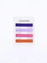 Pack de 20 horquillas para el pelo en colores variados: violeta, lila, fucsia y naranja.