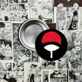 Pin de metal con el símbolo de la nube roja de la organización Akatsuki del anime Naruto.