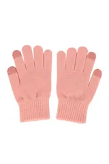 Guantes negros de poliéster con touch screen.