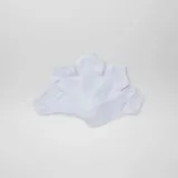 Pack de cinco pares de medias invisibles blancas de algodón.