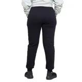 Pantalón de jogging Diadora en tejido de felpa color negro, con cintura elástica ajustable mediante cordón, bolsillos laterales y puños acanalados en los tobillos.