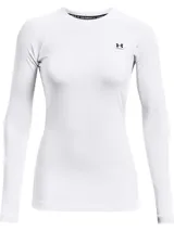 Remera de manga larga Under Armour CG Authentics Crew, color blanco, de calce ajustado.